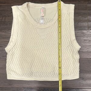 Free People Ivory Knit Crop Top